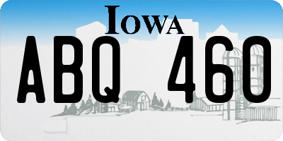 IA license plate ABQ460