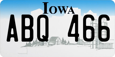 IA license plate ABQ466