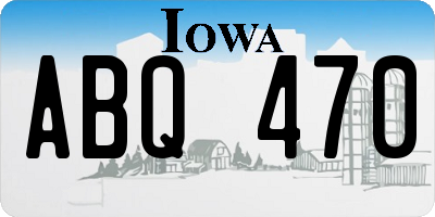 IA license plate ABQ470