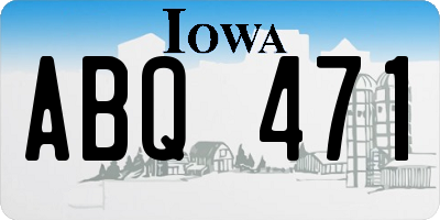 IA license plate ABQ471