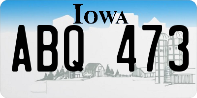 IA license plate ABQ473