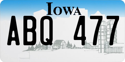 IA license plate ABQ477
