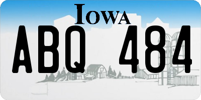 IA license plate ABQ484