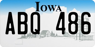 IA license plate ABQ486