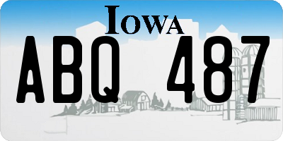 IA license plate ABQ487