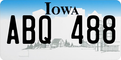 IA license plate ABQ488