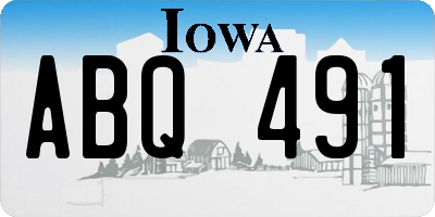IA license plate ABQ491
