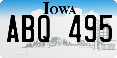 IA license plate ABQ495