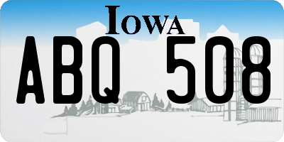 IA license plate ABQ508