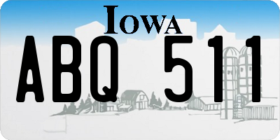 IA license plate ABQ511