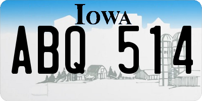 IA license plate ABQ514