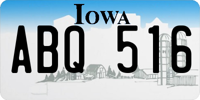 IA license plate ABQ516