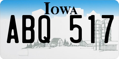 IA license plate ABQ517