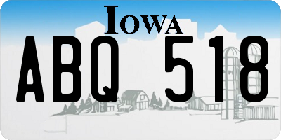 IA license plate ABQ518