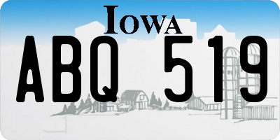 IA license plate ABQ519