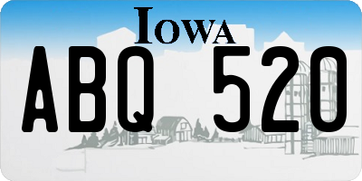 IA license plate ABQ520