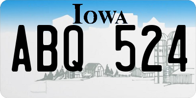 IA license plate ABQ524