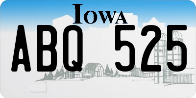 IA license plate ABQ525