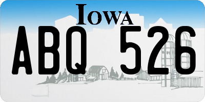 IA license plate ABQ526