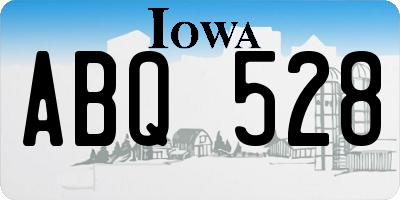 IA license plate ABQ528