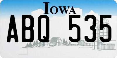 IA license plate ABQ535