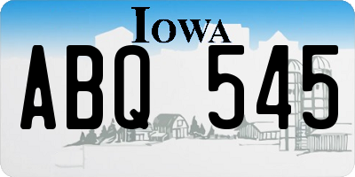 IA license plate ABQ545