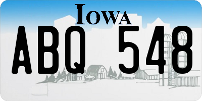 IA license plate ABQ548