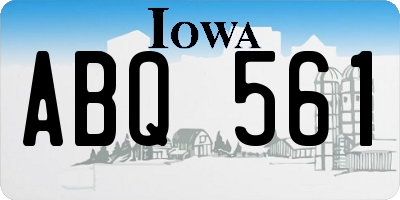 IA license plate ABQ561