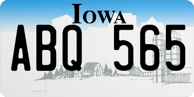 IA license plate ABQ565
