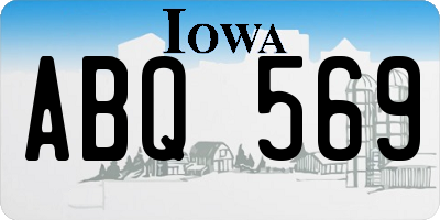 IA license plate ABQ569