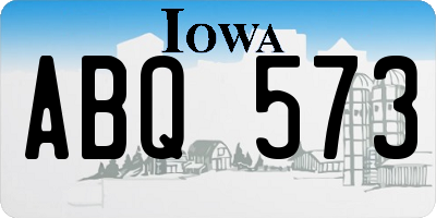 IA license plate ABQ573