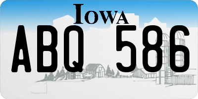 IA license plate ABQ586