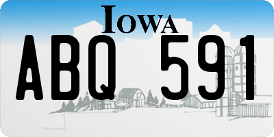 IA license plate ABQ591