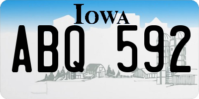 IA license plate ABQ592