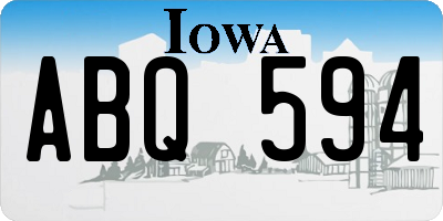 IA license plate ABQ594