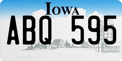 IA license plate ABQ595