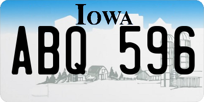 IA license plate ABQ596