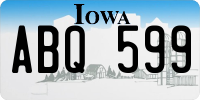 IA license plate ABQ599