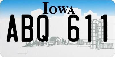 IA license plate ABQ611