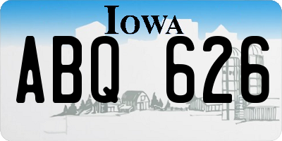 IA license plate ABQ626