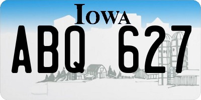 IA license plate ABQ627