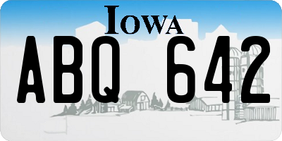 IA license plate ABQ642
