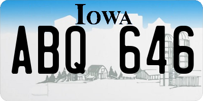IA license plate ABQ646