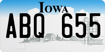 IA license plate ABQ655