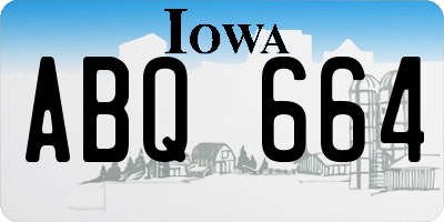 IA license plate ABQ664