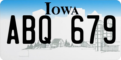 IA license plate ABQ679