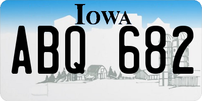 IA license plate ABQ682