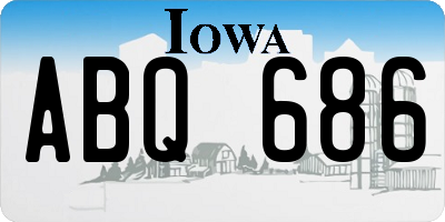 IA license plate ABQ686