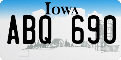IA license plate ABQ690