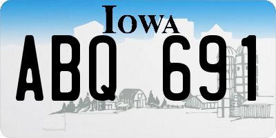 IA license plate ABQ691